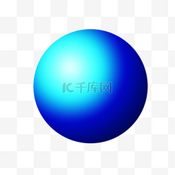 蓝色圆形球体
