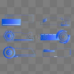 蓝色数据界面图片_操作界面科技框