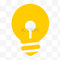 黄色图标图片_黄色教育学习灯泡图标
