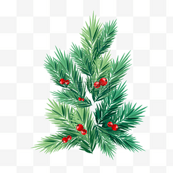 圣诞快乐矢量素材图片_圣诞快乐绿色的树叶