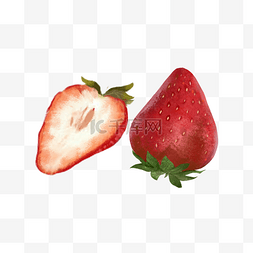 切开草莓水果图片_草莓水果切开图