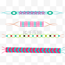 彩色手镯图片_彩色七彩友谊手环手链