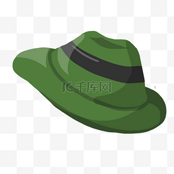 装饰风格男士绿帽子