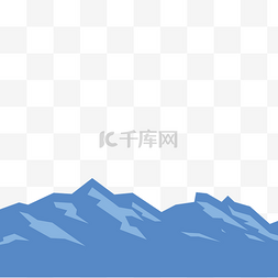 山峰素材图案图片_蓝色的山峰免抠图