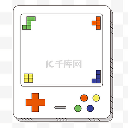 边框礼品图片_六一节扁平游戏机边框