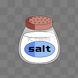 创意卡通手绘调料瓶盐