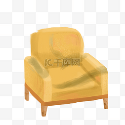 拿手布艺沙发图片_黄色的沙发免抠图