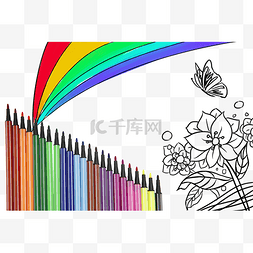 铅笔彩色铅笔图片_铅笔绘画花朵