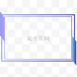 合作图片_科技感边框几何渐变线条元素