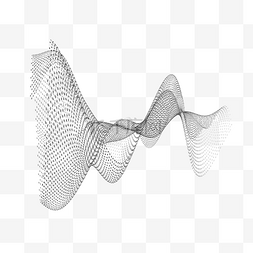 矢量动感抽象波点元素图案