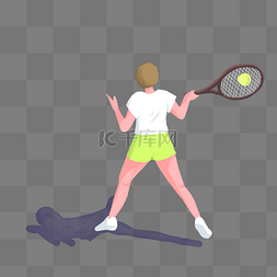 网球场图片_女孩打网球