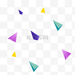 随意排列的彩色三角菱形
