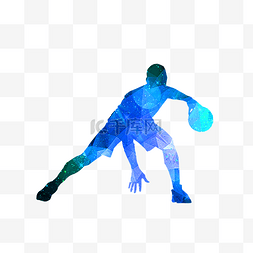 篮球彩色图片_篮球运动剪影