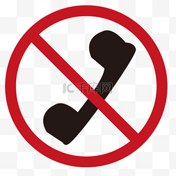 电话小标志图片_禁止打电话卡通图标