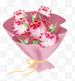 母亲节礼物粉色康乃馨花束