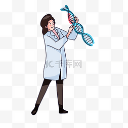检测基因图片_女医生DNA检测染色体