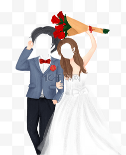 创意结婚图片_拍照板创意婚纱情侣结婚