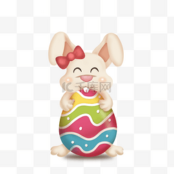 节日快乐复活节彩蛋兔子