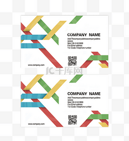 个性名片设计模板图片_条纹商务名片设计