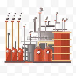 化工厂元素图片_石油化工化工厂