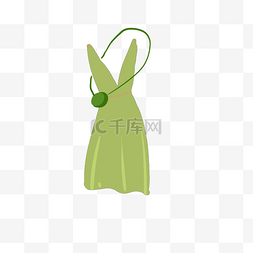 腰带图片_夏天长裙绿色腰带绿色包包可爱免