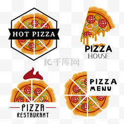 卡通披萨屋图片_卡通手绘pizza logo