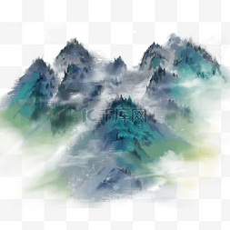中国风山水画图片_国画风格山水素材