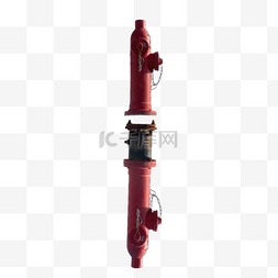 质感圆柱体图片_红色立体消防栓倒影元素