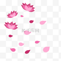 粉色花瓣漂浮素材图片_粉色花瓣花骨朵
