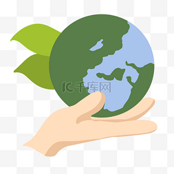 手掌绿色图片_绿色环保地球