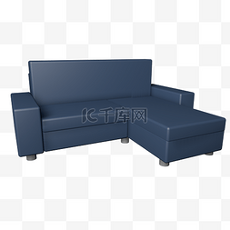 蓝色沙发卡通家具