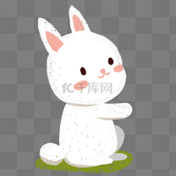 卡通可爱兔兔图片_可爱的白色小兔