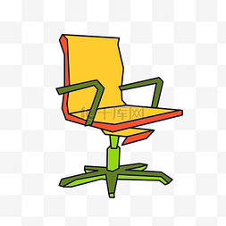 黄色旋转椅子