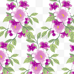 中式鲜花底纹图片_紫色花朵中式底纹