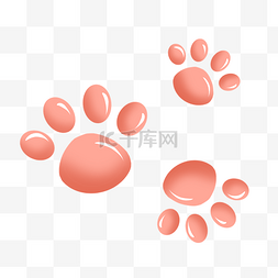 可爱猫爪图片_粉色可爱猫爪印