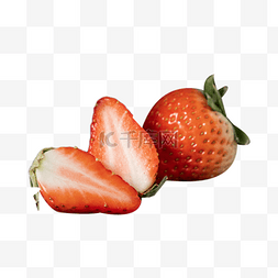 切水果图片_美味水果草莓摆拍切开切果