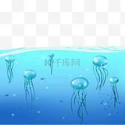 漂浮水母深海