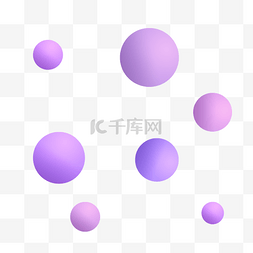 紫色漂浮球元素