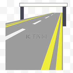 好看的公路图片_柏油公路卡通插画