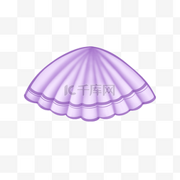 手绘的贝壳图片_淡紫色卡通可爱贝壳