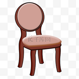 木头的椅子图片_红色的椅子装饰插画