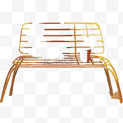 卡通创意一个烂椅子免抠图