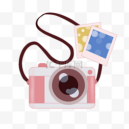 相机旅行图片_粉色旅行照相机