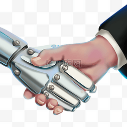 手握手立体图片_科技人工智能握手