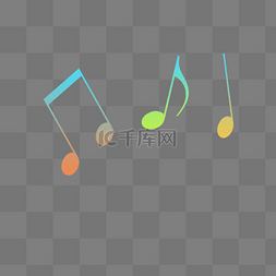 音乐彩色符号图片_彩色创意音乐符号