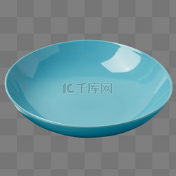 白色原型餐盘图片_蓝色陶瓷餐盘