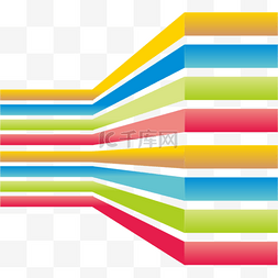 线条图片_彩色线条组成的流线型标识