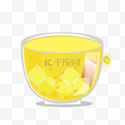 黄色立顿茶