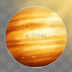 太空地球科技图片_仿真手绘金色木星