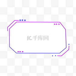 多边形蓝色渐变图片_科技简约边框素材